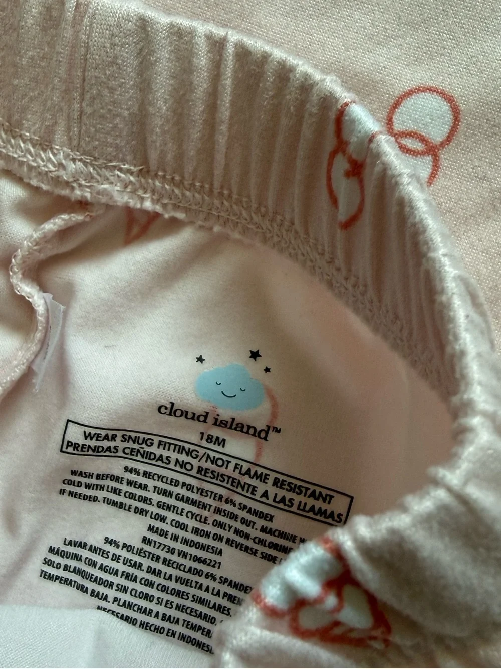 cloud island|Baby girl/toddler Light Pink Ice Cream Cone matching Pajama Set•18M